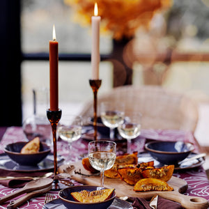 BLOMSTER candlestick, set of 2, brown