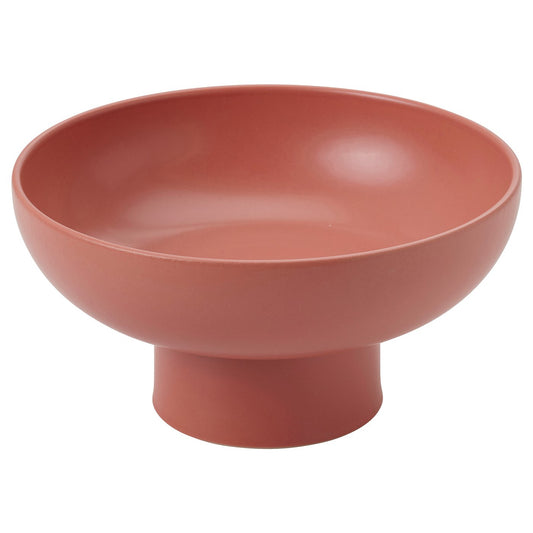 BLOMVECKLARE serving bowl, red-brown, 26 cm