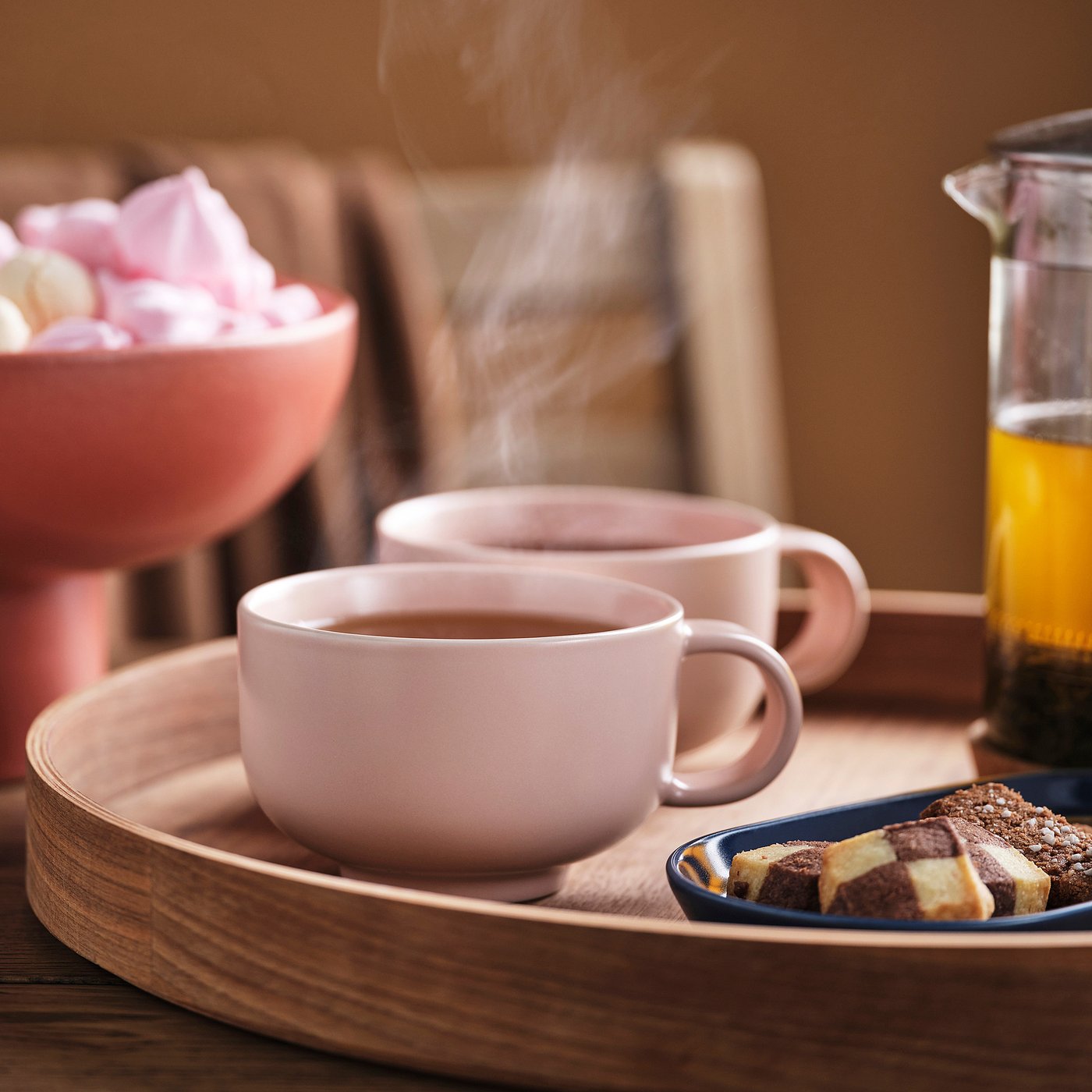 BLOMVECKLARE mug, light pink, 43 cl