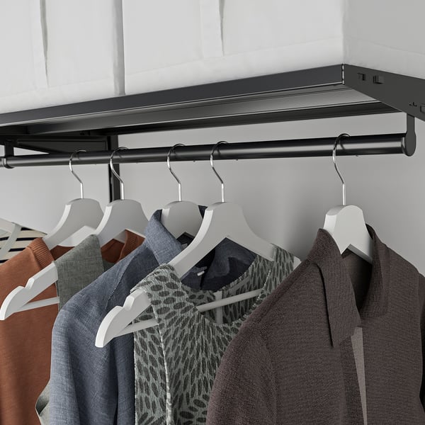 BOAXEL clothes rail, anthracite, 80 cm