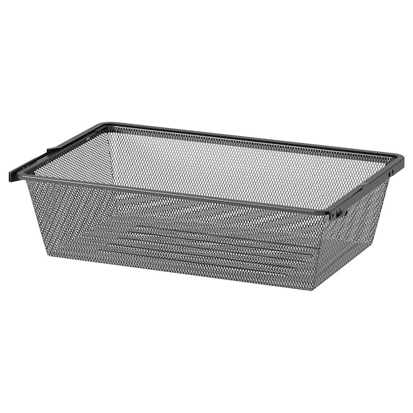 BOAXEL - Mesh basket, anthracite, 60x40x15 cm