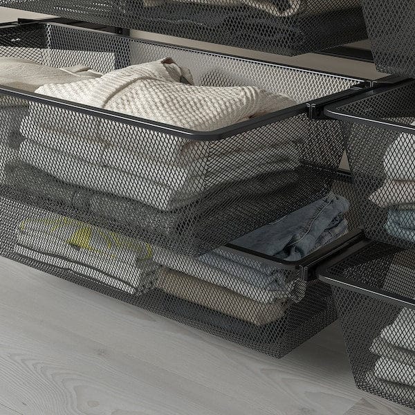 Ikea BOAXEL - Mesh basket, anthracite, 60x40x15 cm