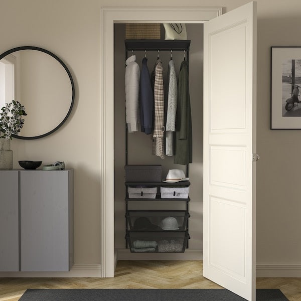 BOAXEL - Wardrobe combination, anthracite, 62x40x201 cm