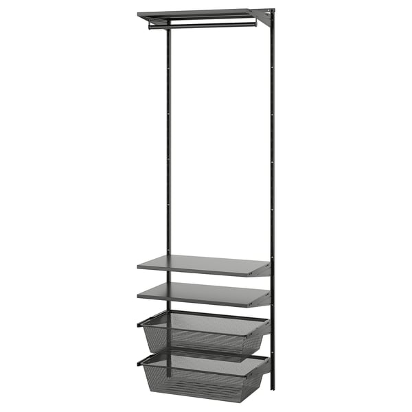 BOAXEL - BOAXEL Wardrobe combination, anthracite, 62x40x201 cm