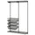 BOAXEL - BOAXEL Wardrobe combination, anthracite, 125x40x201 cm