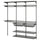 BOAXEL - BOAXEL Wardrobe combination, anthracite, 187x40x201 cm