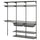 BOAXEL wardrobe combination, anthracite, 182x40x201 cm