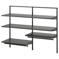 BOAXEL wardrobe combination, anthracite, 125x40x101 cm