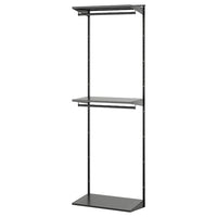 BOAXEL wardrobe combination, anthracite, 62x40x201 cm