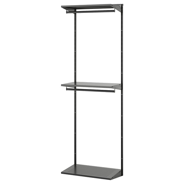 BOAXEL wardrobe combination, anthracite, 62x40x201 cm