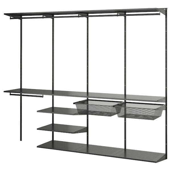 Ikea BOAXEL - Wardrobe combination, anthracite, 250x40x201 cm