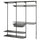 BOAXEL wardrobe combination, anthracite, 182x40x201 cm