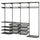 BOAXEL - BOAXEL Wardrobe combination, anthracite, 245x40x201 cm