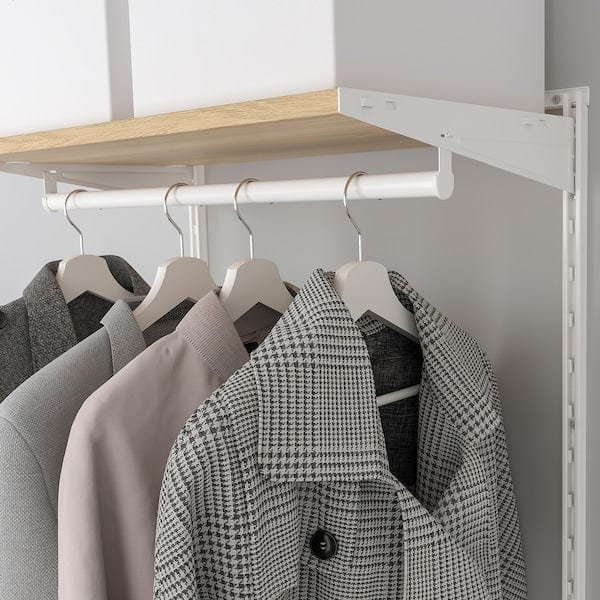 Ikea BOAXEL - Wardrobe combination, white/oak, 125x40x201 cm