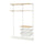 BOAXEL wardrobe combination, white/oak, 125x40x201 cm
