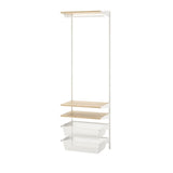 BOAXEL wardrobe combination, white/oak, 62x40x201 cm