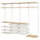 BOAXEL - BOAXEL Wardrobe combination, white/oak, 245x40x201 cm