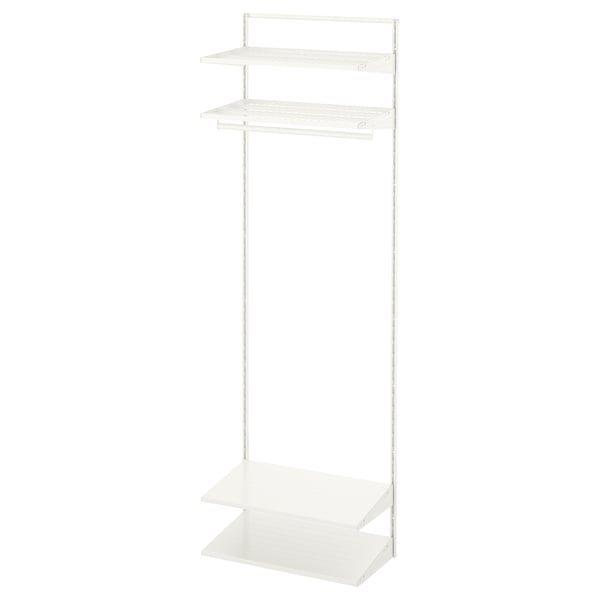 BOAXEL wardrobe combination, white, 62x40x201 cm