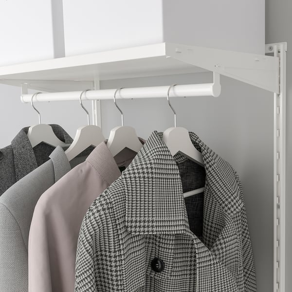 BOAXEL wardrobe combination, white, 187x40x201 cm