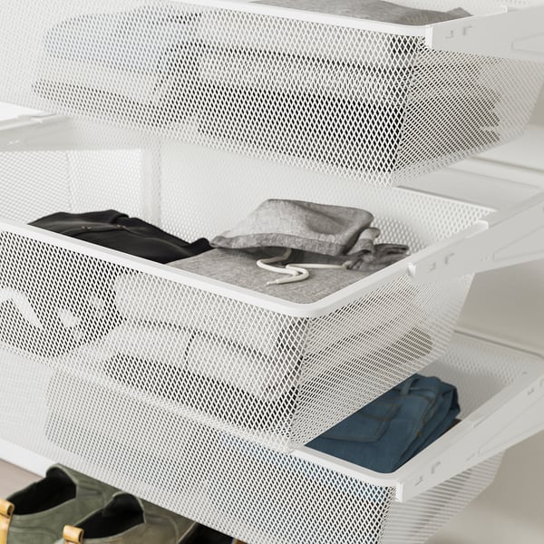BOAXEL wardrobe combination, white, 125x40x201 cm