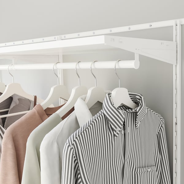 BOAXEL wardrobe combination, white, 125x40x201 cm