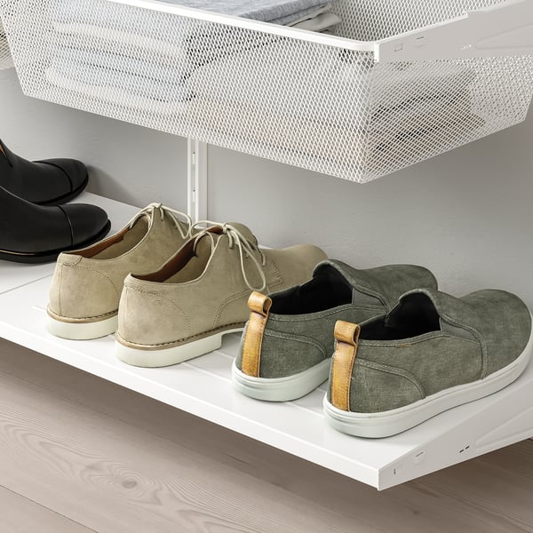 BOAXEL wardrobe combination, white, 245x40x201 cm