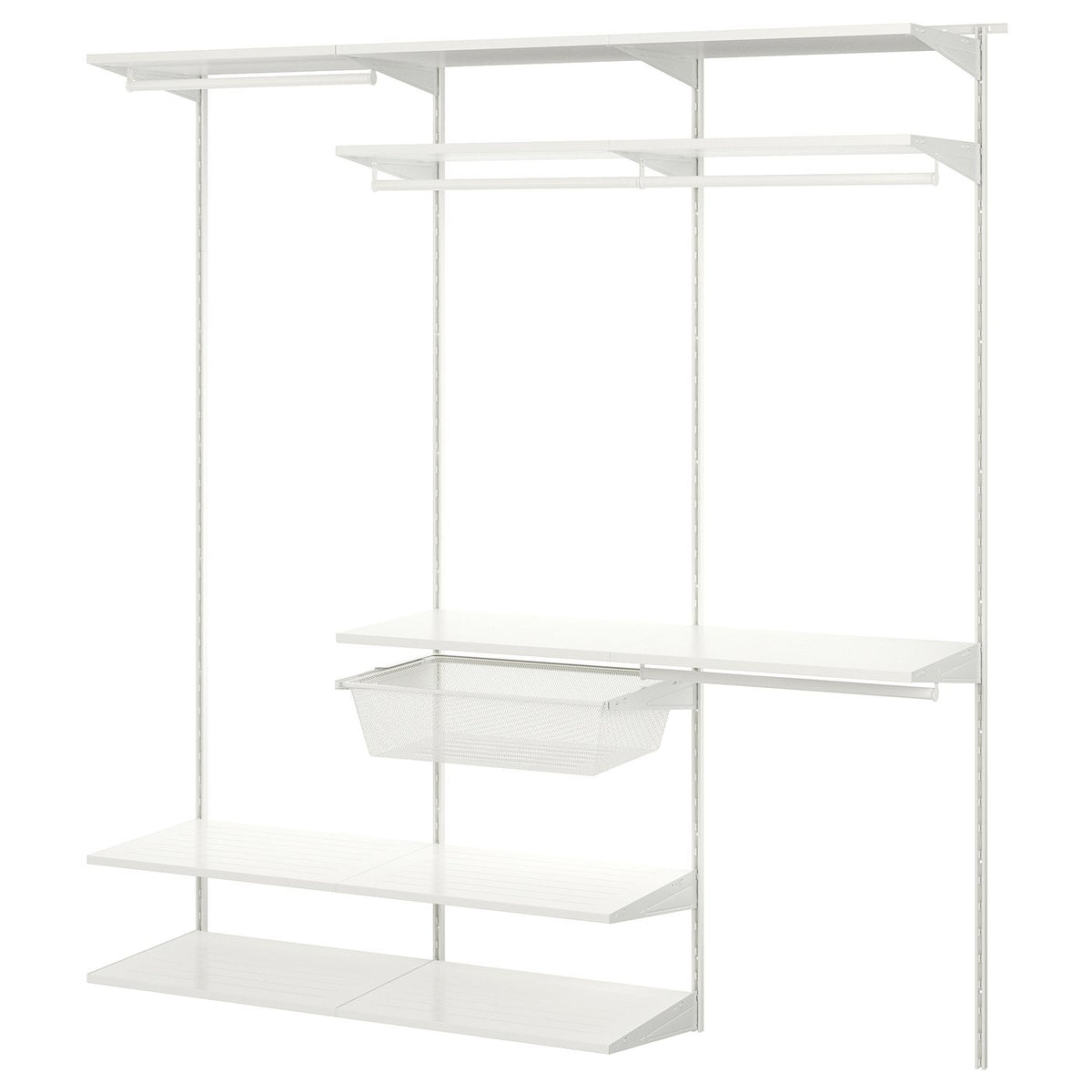 BOAXEL wardrobe combination, white, 182x40x201 cm