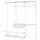 BOAXEL wardrobe combination, white, 182x40x201 cm