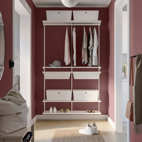 BOAXEL - Wardrobe combination, white, 125x40x201 cm