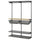 BOAXEL - BOAXEL Wardrobe combination, anthracite/oak, 125x40x201 cm