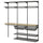 BOAXEL - BOAXEL Wardrobe combination, anthracite/oak, 187x40x201 cm