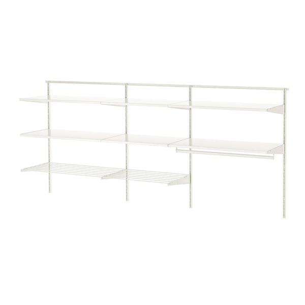BOAXEL - BOAXEL Laundry combination, white/metal, 227x40x101 cm