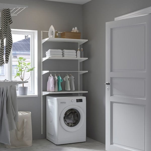 Ikea BOAXEL - Laundry combination, white/metal, 82x40x201 cm