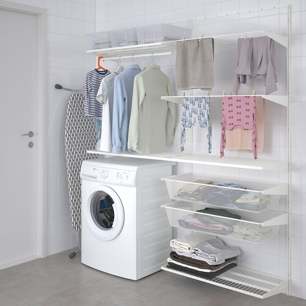 BOAXEL - BOAXEL Laundry combination, white, 165x40x201 cm