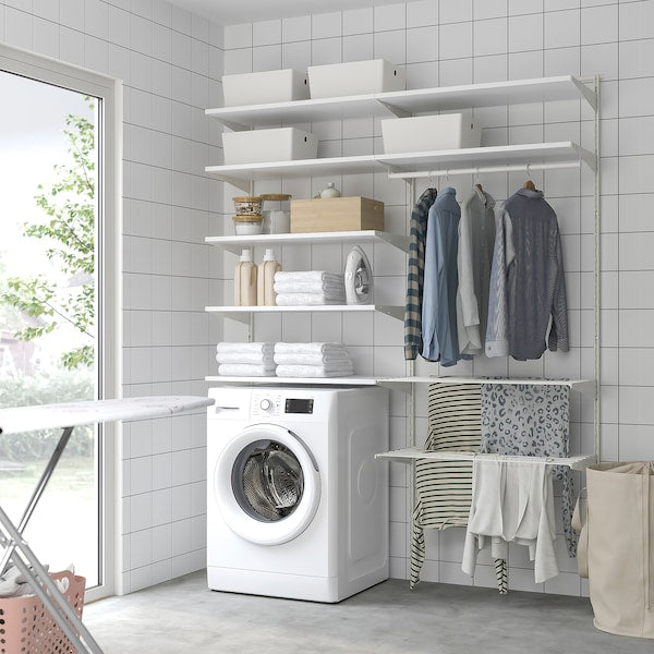 BOAXEL - Laundry combination, white, 165x40x201 cm