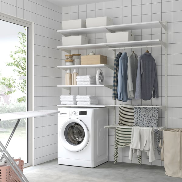 BOAXEL - BOAXEL Laundry combination, white, 165x40x201 cm