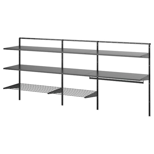 BOAXEL - BOAXEL Laundry combination, anthracite/metal, 227x40x101 cm