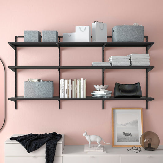 BOAXEL shelving unit, anthracite, 182x40x101 cm