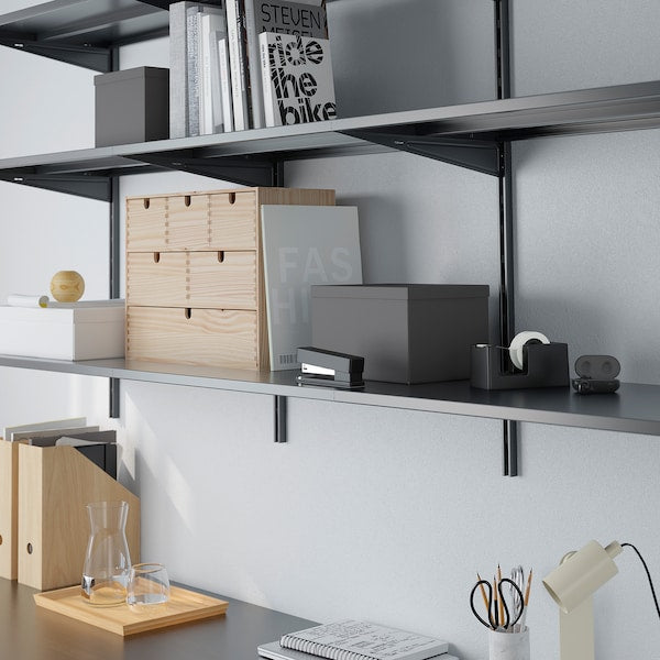 BOAXEL - Shelving unit, anthracite, 187x40x101 cm