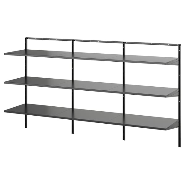 BOAXEL shelving unit, anthracite, 187x40x101 cm