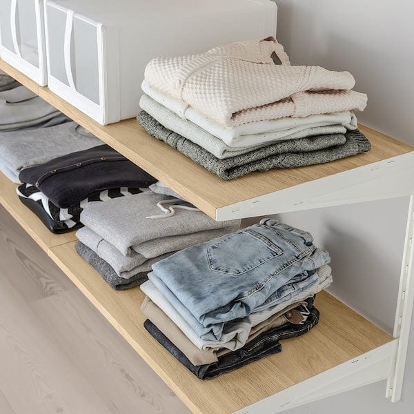 Ikea BOAXEL - Shelving unit, white/oak, 187x40x101 cm