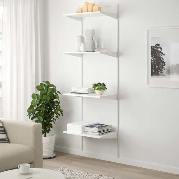 BOAXEL shelving unit, white, 62x40x201 cm