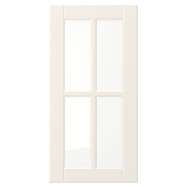 BODBYN glass door, off-white, 30x60 cm