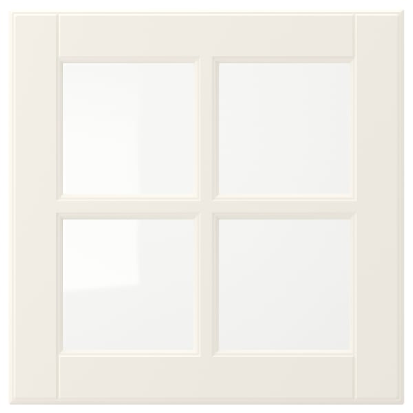 BODBYN glass door, off-white, 40x40 cm