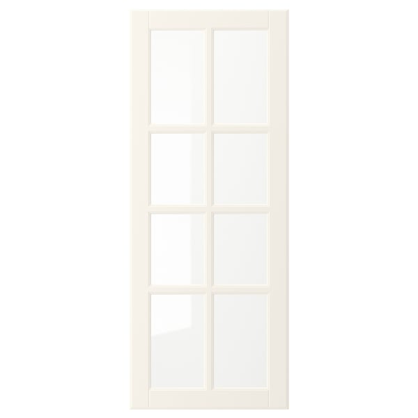 BODBYN glass door, off-white, 40x100 cm
