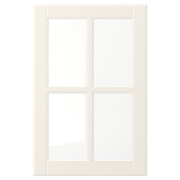 BODBYN glass door, off-white, 40x60 cm