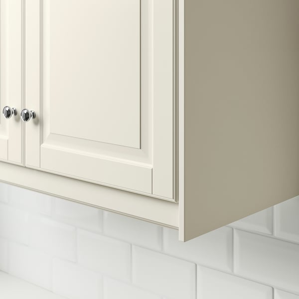 BODBYN contoured deco strip/moulding, off-white, 221x6 cm