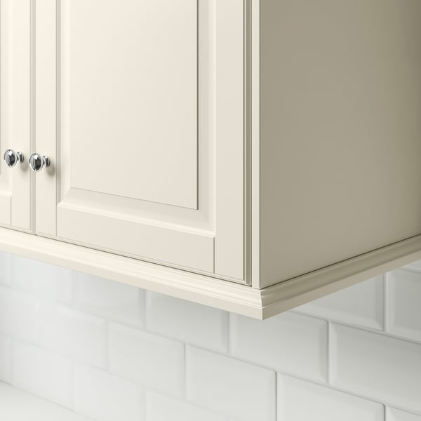 BODBYN contoured deco strip/moulding, off-white, 221x6 cm