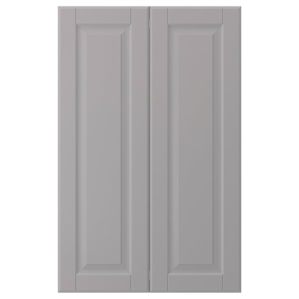 BODBYN - BODBYN 2-p door f corner base cabinet set, grey, 25x80 cm