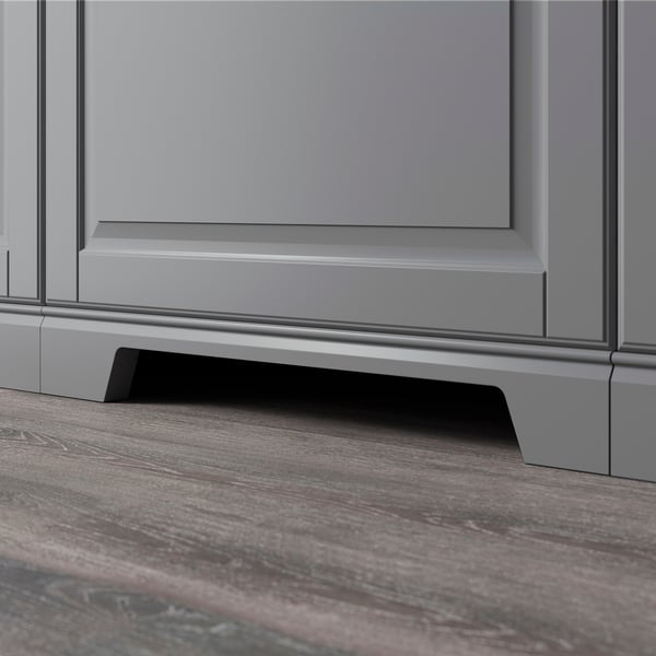 BODBYN - BODBYN Decorative plinth with cut-out, grey, 66x8 cm